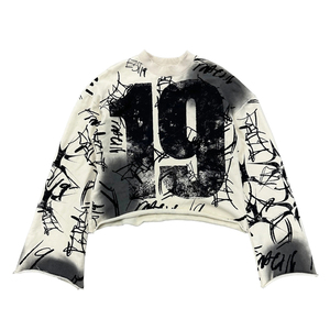 Custom OEM Oversize Short <b>Sleeve</b> Crop Top 19 Front Street Style Men's Knitted O-Neck 100% Cotton Breathable Eco-Friendly <b>T</b>-<b>Shirt</b> - Product Image 1