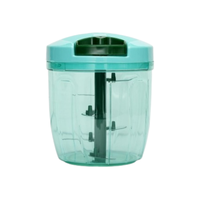 Hachoir manuel compact pour légumes, fruits et herbes, avec lames en acier inoxydable tranchantes.