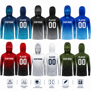 Custom Men's Basketball Warm-<b>Up</b> Lightweight Hoodie Heat-Transfer Printing Quick Dry Breathable 100% Polyester OEM Team Training - Product Image 2