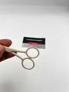 Nude Beige Color Eyebrow Eyelash <b>Extension</b> Used Trimming Scissors J2 Japanese Stainless Steel with Custom Logo Manicure Scissors - Product Image 3