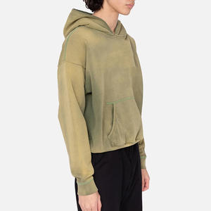 เสื้อฮู้ดดี้ผู้ชายสีพื้น ดีไซน์โดดเด่น ขายดี ผ้าฟลีซ กันลม ระบายอากาศได้ดี สไตล์ลำลอง สตรีทแวร์ ขายส่ง - Product Image 2