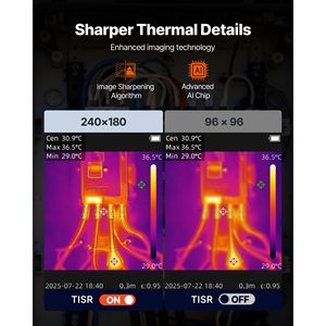 Caméra thermique TISR Super Resolution 240x180, caméra visuelle 2MP avec résolution IR 96x96 et fréquence de rafraîchissement 25HZ - Product Image 2