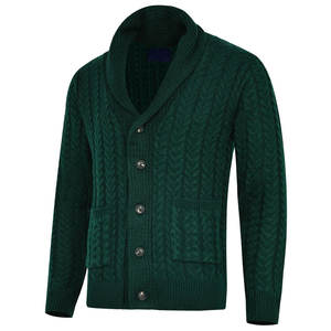 Vêtements d'extérieur pour hommes, cardigan en tricot à manches longues, boutonné, doux, chaud, décontracté, pour le travail, le bureau, les activités de plein air - Product Image 1