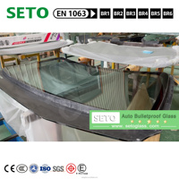 Protection optimale Vitres balistiques personnalisées Niveaux BR4 BR5 BR6 Série 7 750 E38 Pare-brise résistant aux balles Verre d'usine SETO