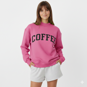 Top Selling Design Winter Autumn Printed <b>Long</b> Sleeve <b>Women</b> Oversized Mock Neck <b>Sweatshirt</b> Cozy Trendy Street Look - Product Image 1