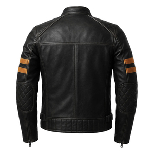 Chaquetas de Cuero Genuino para Hombre, Diseño OEM ODM Personalizado, Chaquetas de Motociclista de Alta Calidad, Moda en Cuero, Chaquetas de Cuero Tradicionales para Hombre - Product Image 2