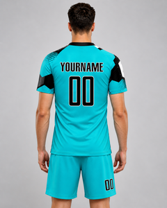 ชุดเสื้อฟุตบอลระบายอากาศได้ดีดีไซน์ใหม่สำหรับทีมโลโก้ด้านหน้า - Product Image 3
