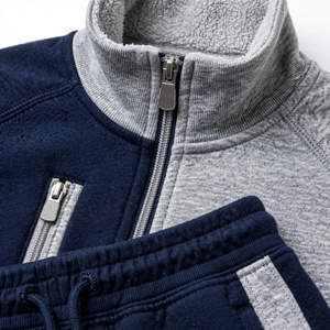 Conjunto Deportivo Informal para Hombre, Chaqueta Holgada y Pantalones Deportivos de Algodón con Bloques de Color - Product Image 5