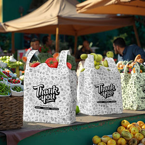 Bolsa de Compras de Tela No Tejida Colorida, Reutilizable, Resistente al Polvo, con Asas Prácticas - Product Image 1