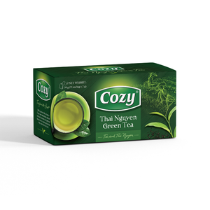 Sachets de thé vert biodégradables de première qualité, sans additifs, thé détoxifiant aux herbes, sachets de thé individuels, boîte d'emballage - Product Image 3