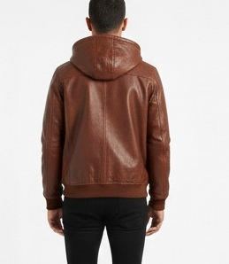 Sweat à capuche en cuir pour homme, écologique, couleurs et tailles personnalisées, en cuir de mouton véritable, sweats à capuche unisexes, vente en gros - Product Image 6