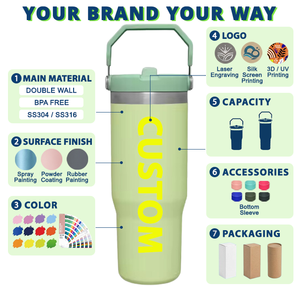 20oz 30oz 600ml 900ml Thermo Tumbler Stainless Steel <b>Water</b> <b>Bottle</b> <b>With</b> <b>Straw</b> <b>and</b> <b>Handle</b> - Product Image 2