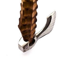 ขวานตัดไม้ Burraq Custom ขนาด 19 นิ้ว หัวแบบ Tomahawk ทำด้วยมือจากเหล็กกล้าไร้สนิมอุตสาหกรรม ด้ามไม้พะยูง ปลอกหนัง ใบมีดขนาด 4.5 นิ้ว - Product Image 4