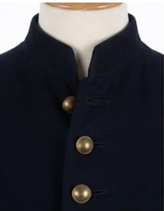 Men's Dark Blue Waterproof Reversible <b>Woolen</b> Overcoat Mandarin Collar Single Breasted Long Sleeve Regular Fit Outerwear - Product Image 6