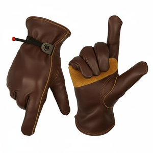 Nouveaux gants de conduite en cuir de vachette de qualité Kandari Sports pour hommes, anti-gel, antidérapants, résistants aux coupures, avec manchette de sécurité personnalisable - Product Image 5