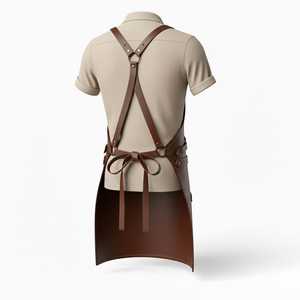<b>Leather</b> Sleeveless Bib <b>Apron</b> with Multiple Pockets Classic Workwear for Cooking Crafting Baking - Product Image 3