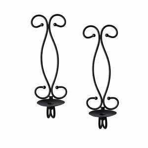 Ensemble de appliques murales pour bougies coniques en métal noir minimaliste, design vertical fin, construction robuste, lumière chaude, décoration moderne pour la maison - Product Image 4