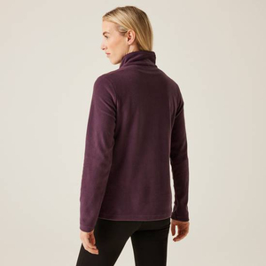 Suéter de Cuello Alto para Mujer, Color Morado, de Felpa, Manga Larga, Transpirable, para Otoño, Corte Regular, Tejido de Punto, Color Sólido - Product Image 1