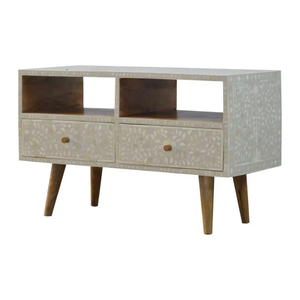 Handmade Bone Inlay Coffee Table <b>with</b> 2 Drawers - Product Image 6