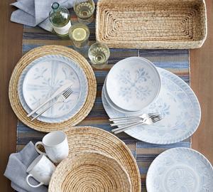 Vente en gros de napperon de carex rond en matériau naturel tissé à la main 33cm décor de cuisine motif végétal pour table à manger Nhatminh Vietnam - Product Image 3