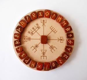 Ensemble de Pierres Runiques en Jaspe Rouge Naturel, Magnifiques Pierres de Guérison en Agate Muntaha Gravées Futhark, Cristal de Guérison, Amour, Premium, Fait Main, Feng Shui - Product Image 3