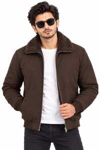 Chaqueta Casual de Invierno para Hombre EXONE INDUSTRIES, con Forro de Sherpa Marrón, Ligera, Gruesa, de Poliéster/Nailon, con Cuello Alto y Cierre, Resistente al Viento - Product Image 6