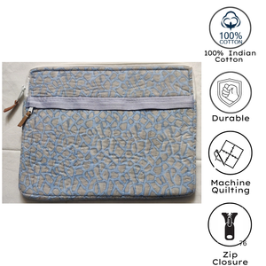 กระเป๋าใส่แล็ปท็อปแบบพกพา พรีเมียม ยูนิเซ็กซ์ เป็นมิตรกับสิ่งแวดล้อม ผลิตจากผ้าฝ้ายเย็บติดกัน งานฝีมือพิมพ์ลายบล็อก น้ำหนักเบา ทนทาน ใช้งานได้ยาวนาน - Product Image 4