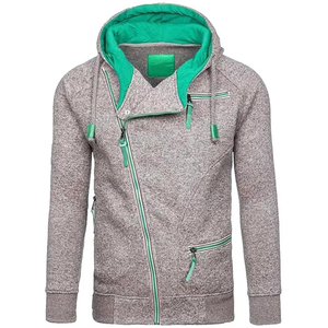 Sudaderas con capucha para hombre, forradas de felpa, informales, ligeras, de alta calidad, con bolsillos tipo canguro y cremallera cruzada. - Product Image 2