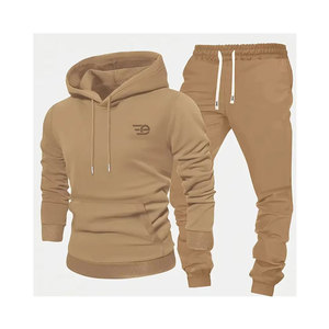 Ensemble de survêtement à capuche pour homme, coupe ajustée, pour la gym, le jogging, le sport, l'entraînement en extérieur, avec poches, confortable et actif - Product Image 1