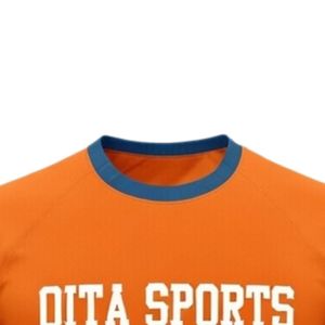 เสื้อเจอร์ซีย์เน็ตบอลแบบซับลิเมชั่นสีส้มเขียวขจีสำหรับทุกเพศ ผลิตจากโพลีเอสเตอร์น้ำหนักเบา เหมาะสำหรับกีฬาและการฝึกซ้อม ทีมแข่งขัน และการเล่นกีฬา - Product Image 4