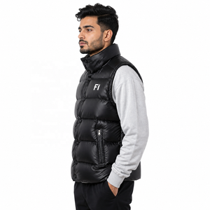 Men's Puffer Vest Custom <b>Quilted</b> Sleeveless Jacket Lightweight <b>Winter</b> Outerwear Stand Collar Men's Jackets Streetwear Wholesale - Product Image 2