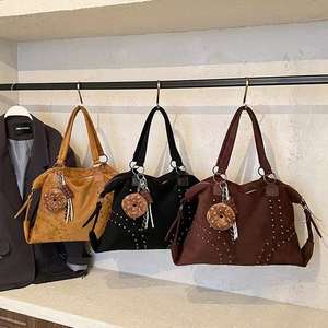 Nuevo Bolso de Hombro y de Mano para Mujer, Moderno, con Colgante, Estilo Nicho, para Compras, Viajes, Aire Libre, con Cierre, de PU - Product Image 1