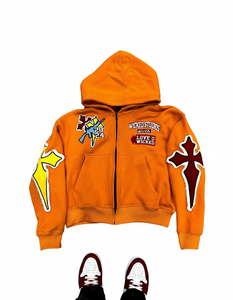 Sudadera con capucha extragrande de lujo para hombre, personalizada, de algodón pesado 100% 500gsm, con logotipo bordado a medida, venta al por mayor. - Product Image 5