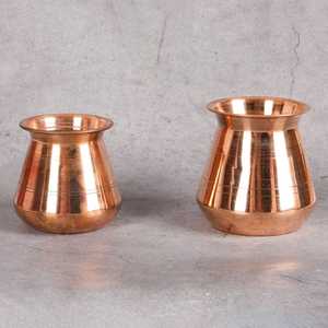 Copper Lota Water Pot Classic Design 250ml Minimalist Drinkware <b>Bottle</b> Customized Drinking Includes <b>Cleaning</b> <b>Brush</b> Lids - Product Image 4