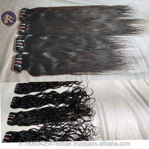 Extensions de cheveux Remy ondulés vierges alignés sur les cuticules indiennes et humaines Extensions de cheveux humains de haute qualité - Product Image 6