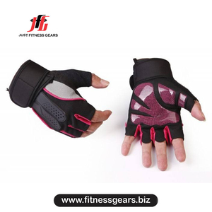Guantes de Levantamiento de Pesas JUST FITNESS GEARS de Cuero PU, Medios Dedos, Ligeros, Correa de Muñeca Ajustable, Secado Rápido, para Gimnasio y Ciclismo para Hombre - Product Image 3
