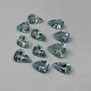 Aigue-marine bleue naturelle transparente de dernière génération, forme goutte d'eau, taille libre 2-7 carats, bonne qualité, non traitée, pierre précieuse en vrac de Madagascar - Product Image 6