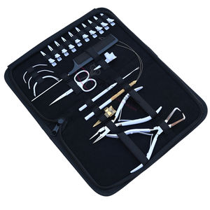 Kit de pinzas premium para extensiones de cabello con cinta adhesiva negra, con removedor de microperlas, agujas, tijeras y herramientas para extensiones de cabello. - Product Image 1