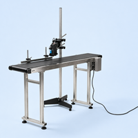 Transportador de Banda de PVC Eléctrico CV-300-1500-F para Impresora de Codificación por Inyección de Tinta, Transferencia de Productos y Línea de Producción de Empaquetado