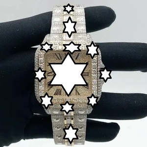 NYC DIAMOND EMPIRE นาฬิกาข้อมือหรูหรา ระบบอัตโนมัติ ตัวเรือนสแตนเลสสตีล หน้าปัดทรงเหลี่ยม ตัวเลขโรมัน ขนาด 41 มม. ปุ่มกดแบบซ่อน - Product Image 1