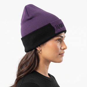 Bonnet tricoté personnalisable pour l'hiver, en acrylique doux et chaud, avec revers, unisexe, vente en gros, couvre-chef pour temps froid - Product Image 2