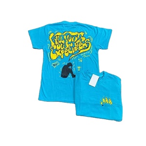 Venta al por mayor 250 gramos 100% algodón hombres de gran tamaño de manga corta transpirable pantalla impresa camiseta de peso pesado High Street Trendy - Product Image 6