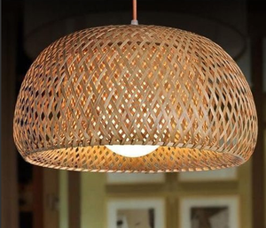 Pantalla de Lámpara de Ratán Tejida a Mano con Patrón Natural para Hogar, Isla, Resort, Restaurante, Bar. Lámpara Colgante Decorativa para el Hogar - Product Image 1