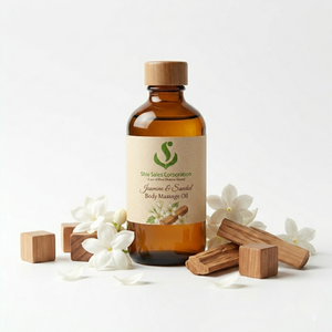 Jasmine and Sandalwood Infused <b>Massage</b> Oil for Smooth Skin Nourishment and Professional Body <b>Massage</b> & Spa Solutions - Product Image 2