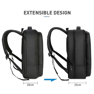 Expandable Bag <b>for</b> Travel Gym and Business Trips Unisex Fashion PU Zipper Breathable Adjustable Strap Customized - Product Image 3