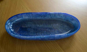 Plateau de rangement ovale en résine polie, fait main, de luxe moderne, pour aliments et légumes, avec bol, pour la maison et l'hôtellerie - Product Image 3