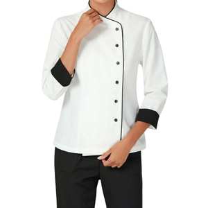 Uniforme de Cocina 100% Algodón, Manga Larga, Transpirable, para Personal de Restaurante y Hotel, Fabricante OEM, Venta al Por Mayor - Product Image 2