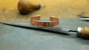 Bracelet en cuivre pur, bracelet de guérison, bracelet fait main, bracelet manchette en cuivre, cadeau idéal, bracelet en cuivre pour femme, énergie - Product Image 2