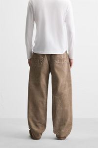 Pantalones Vaqueros Anchos de Estilo Urbano, Transpirables, de Corte Holgado, con Pierna Ancha, Cómodos, de Moda Hip Hop, para Hombre, OEM - Product Image 2