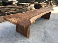 Table à manger rustique en bois de chêne massif, faite à la main, écologique, design moderne et luxueux, stable, polyvalente, en métal, pour villa et hôtel